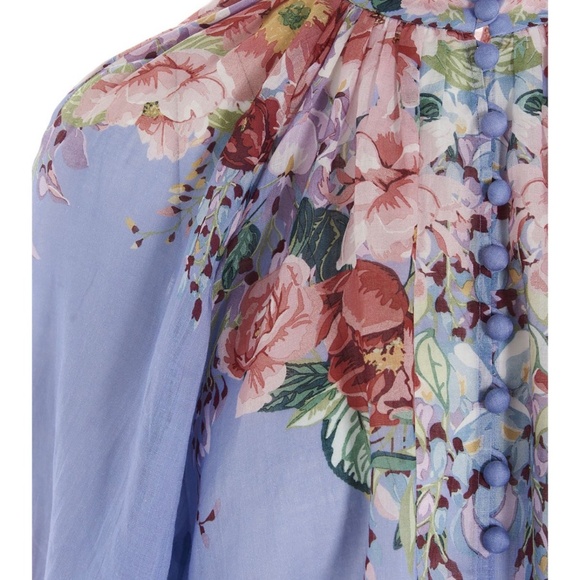 ZIMMERMANN Bellitude Floral Balloon Sleeve Blouse - Picture 4 of 5